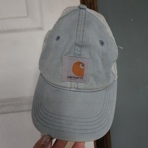 Carhartt light blue mesh back hat